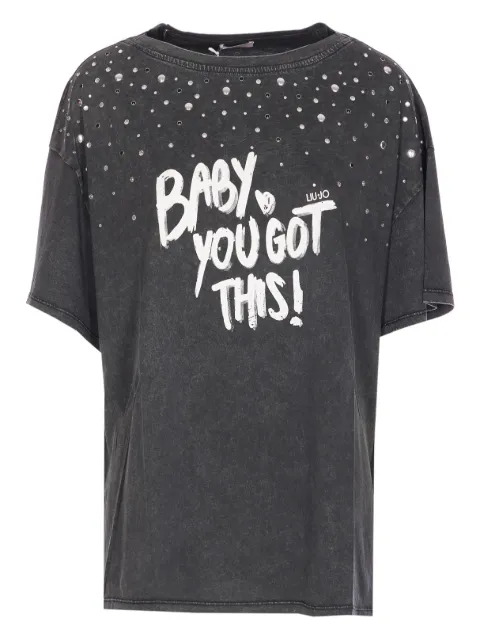 LIU JO T-shirt with print and appliqués