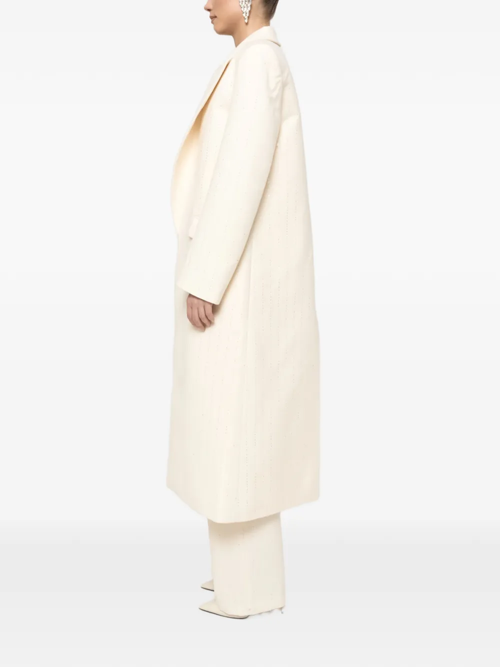  Nissa Sequin-embellished Coat - White 