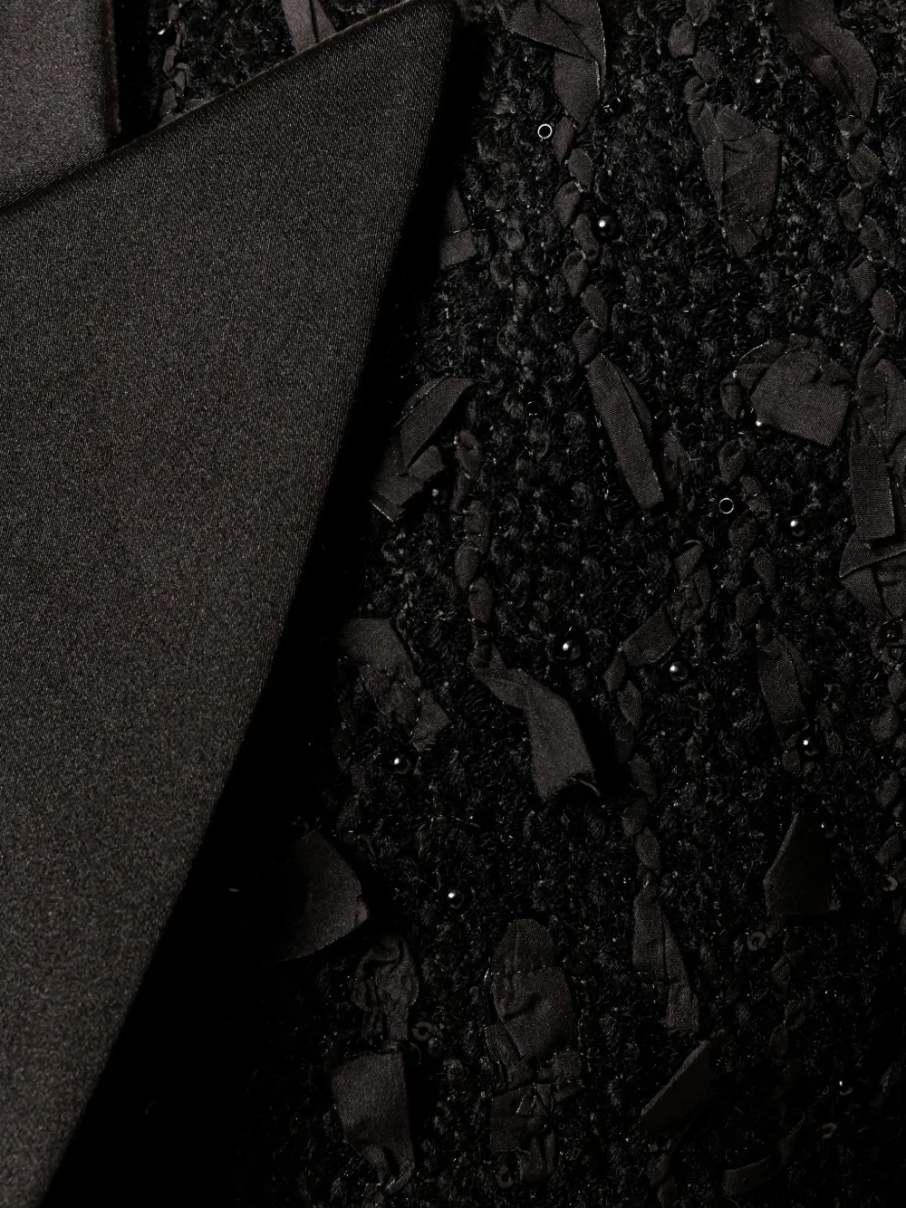  Nissa Sequin Cropped Blazer - Black 