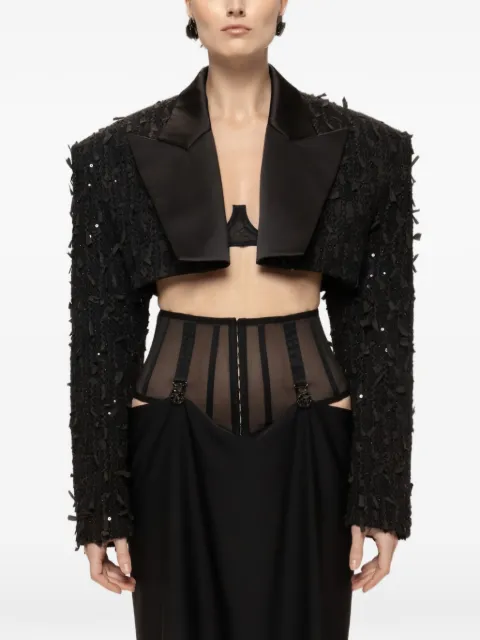 NISSA sequin cropped blazer