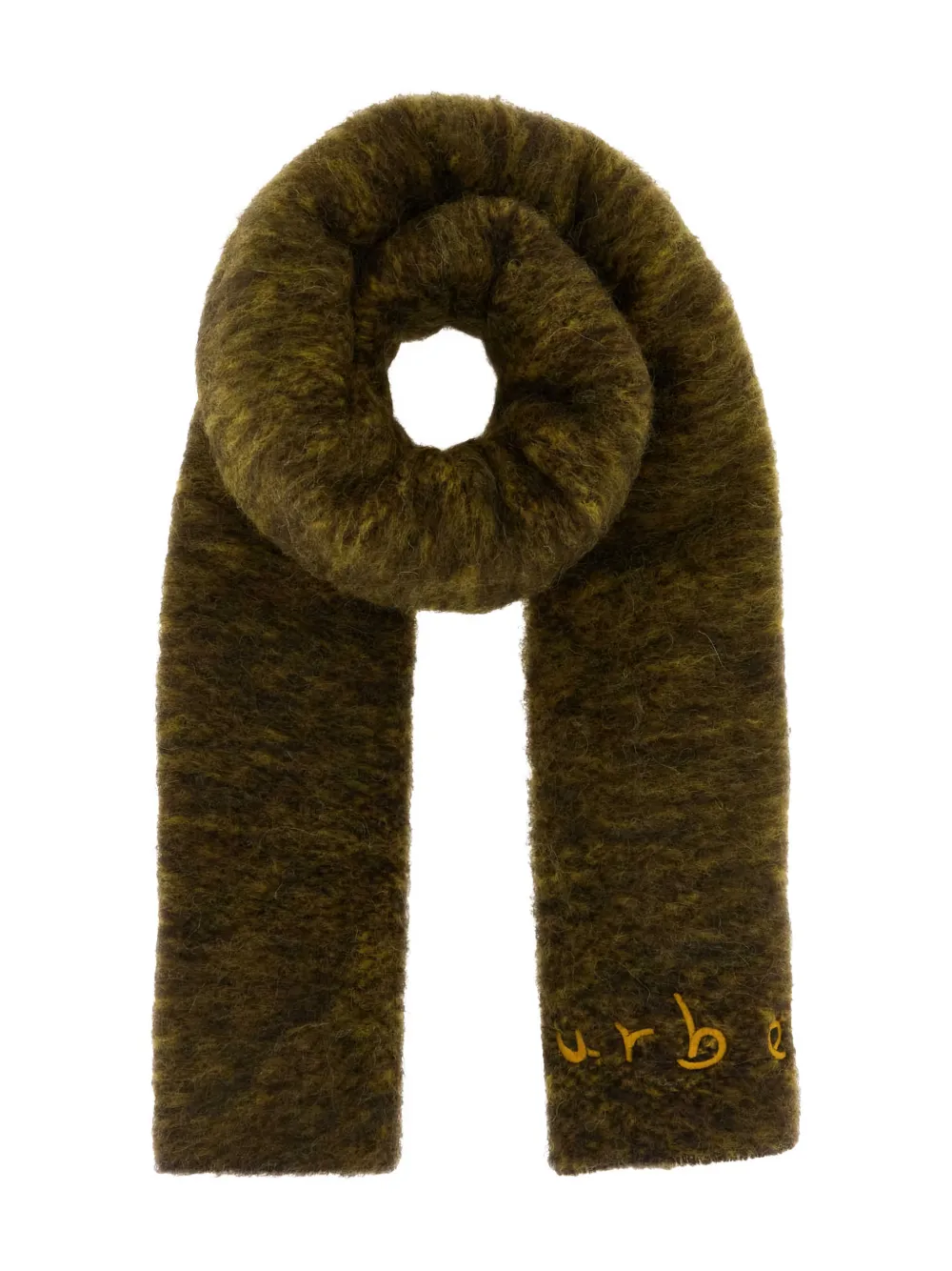 Burberry embroidered-logo scarf - Marrone