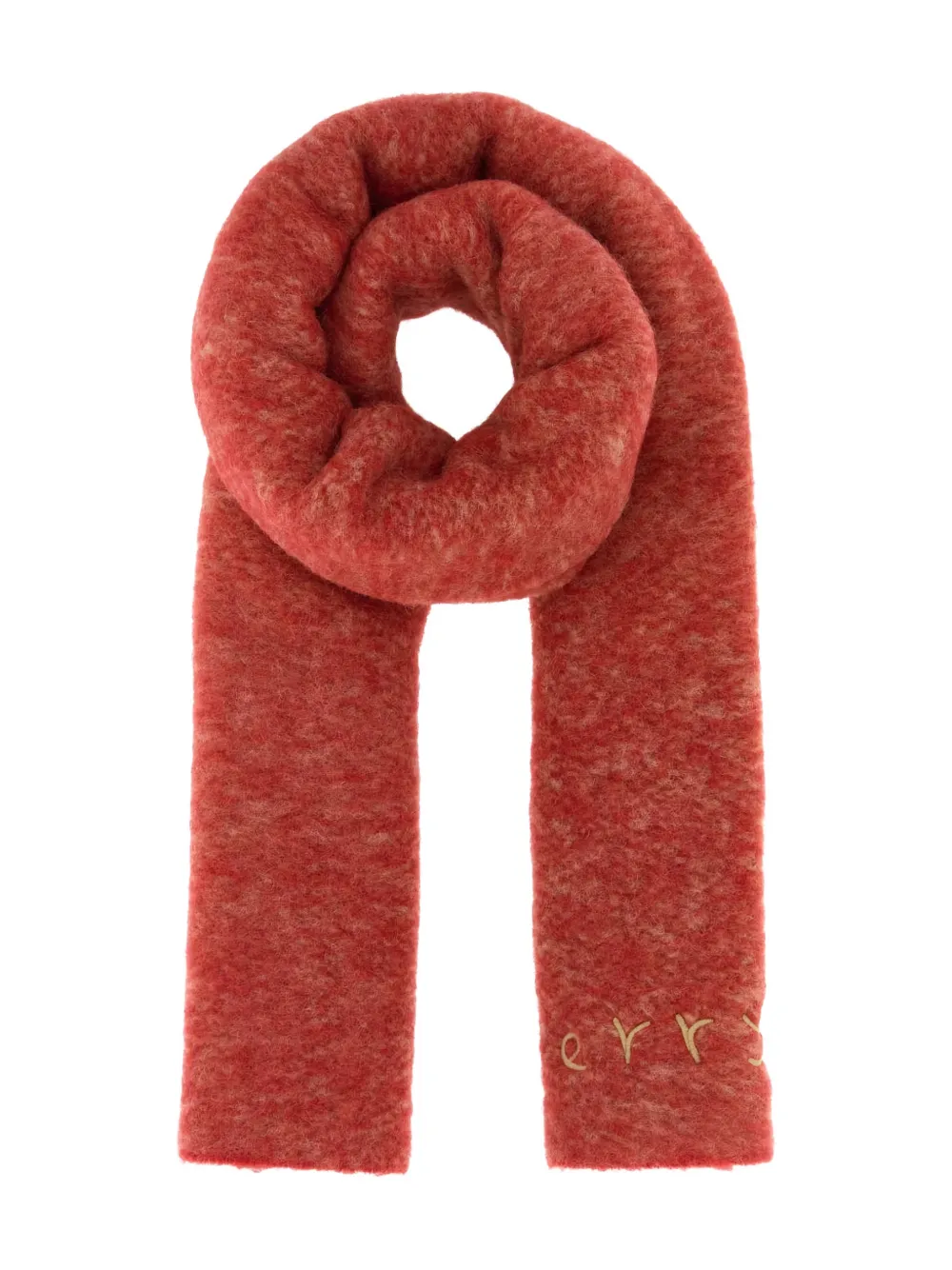 Burberry embroidered-logo scarf - Rosso