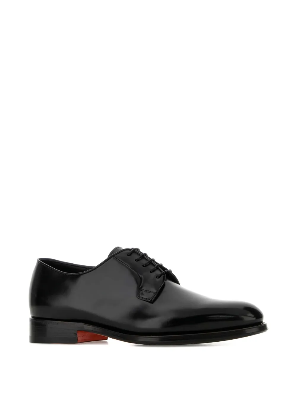 Santoni round-toe lace-up oxford shoes Zwart