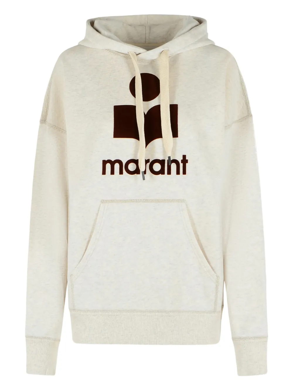 ISABEL MARANT Mansel logo hoodie - Nude
