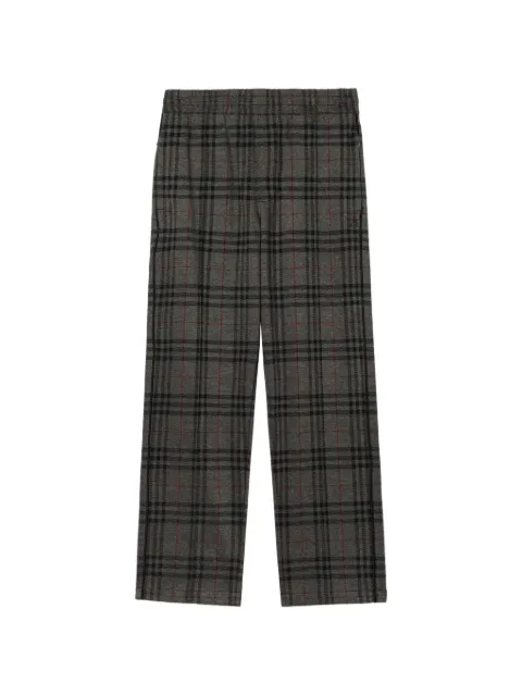 Burberry pants con cordones en la pretina y motivo de cuadros