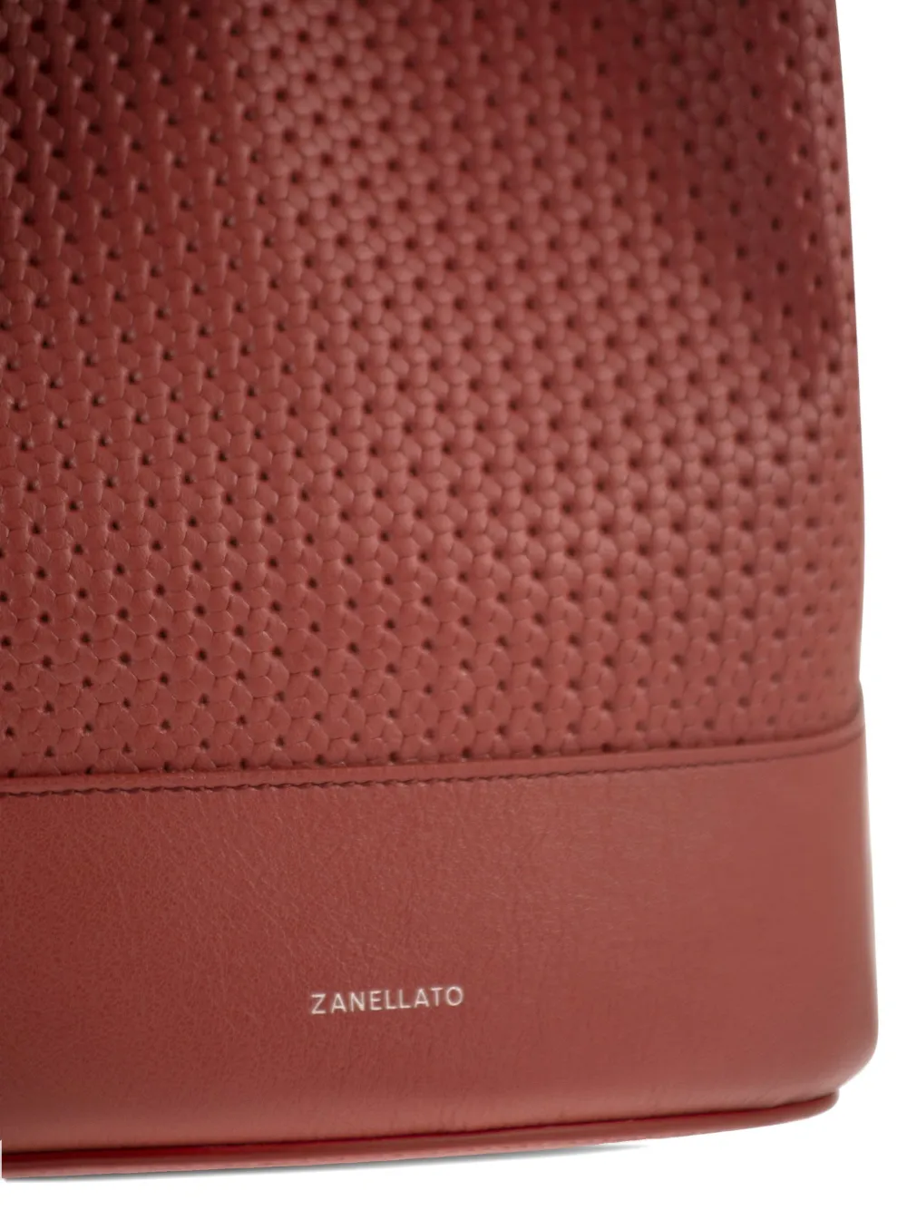Monda' Perforated Handle Bucket Bag