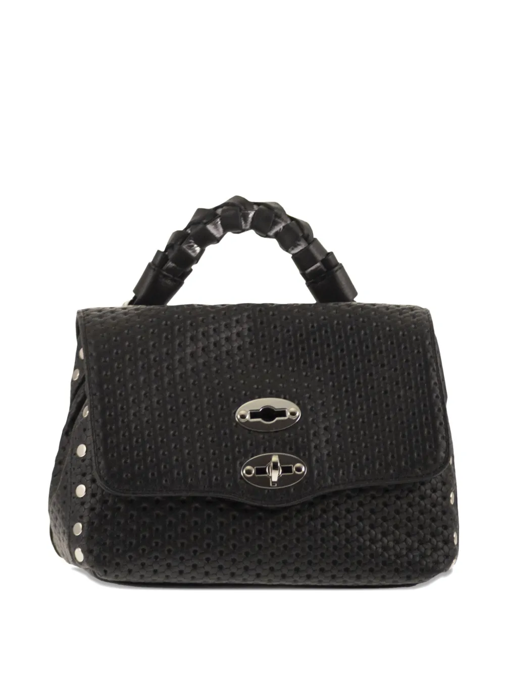 Zanellato baby Postina® Venissa woven studded tote bag - Black