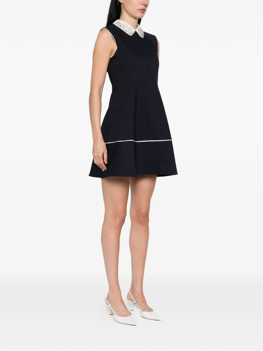  Maje Embellished-collar Mini Dress - Blue 