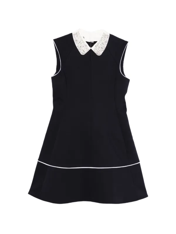 maje knit dress with contrasting trim Maje Short dress with contrasting trim in Ecru at Nordstrom, Size 38
