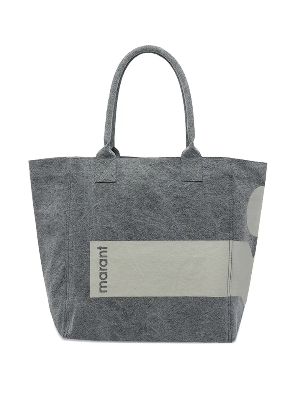 ISABEL MARANT Yenky logo-print tote bag - Grigio