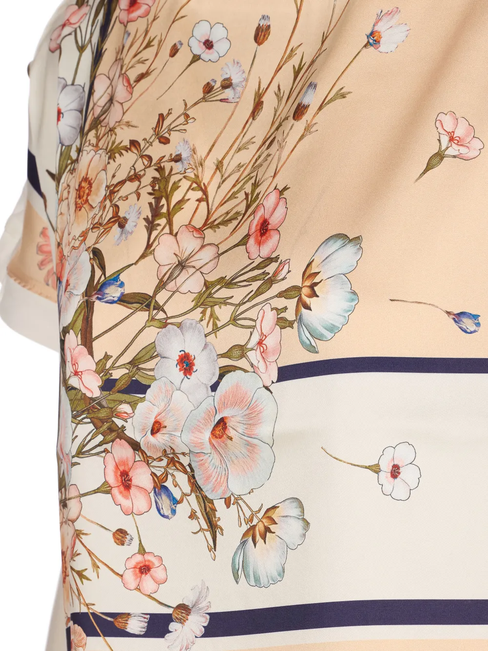 LIU JO T-shirt met bloemenprint en schouderknopen Wit