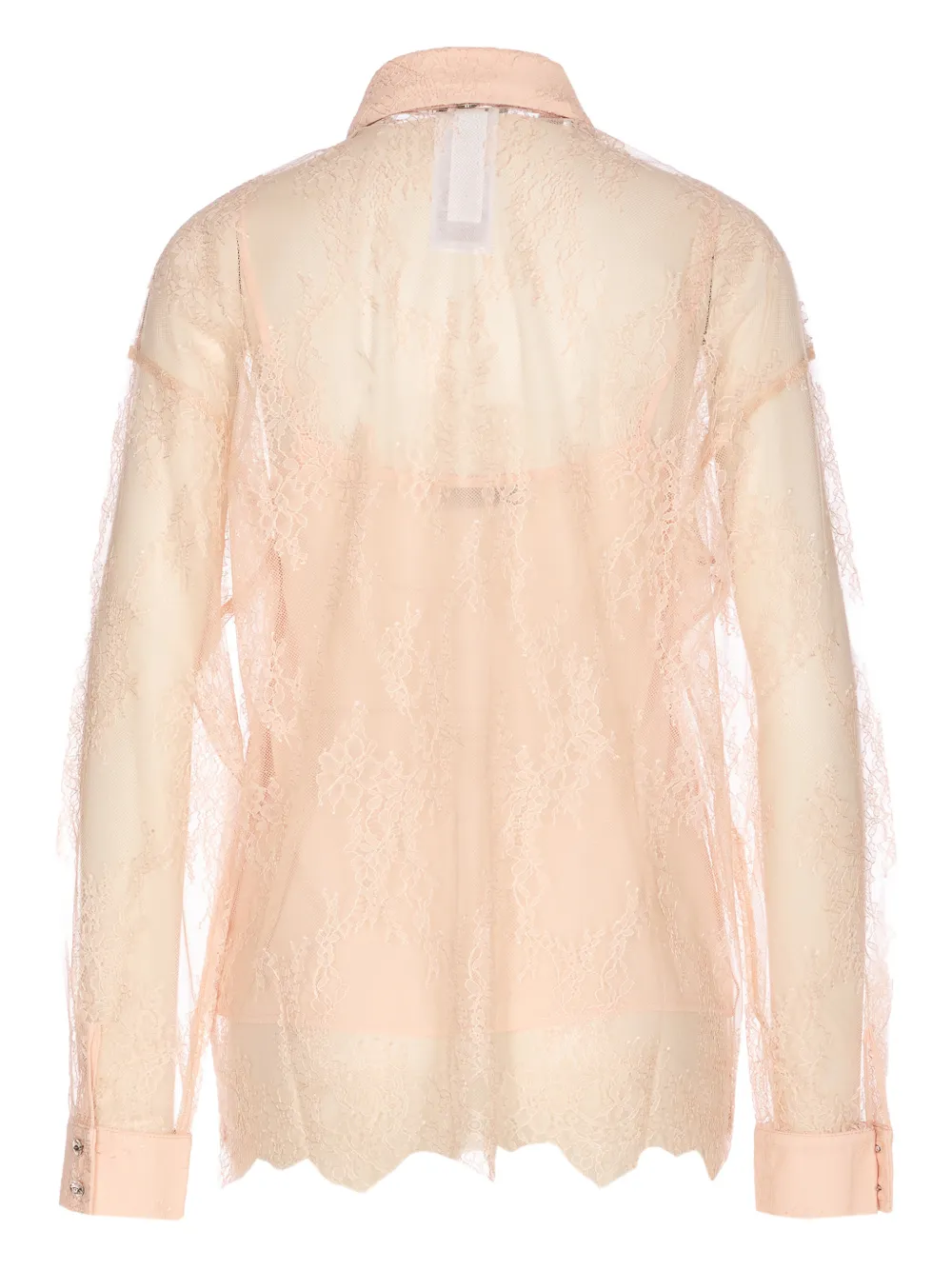 LIU JO all-over-lace button-fastening shirt - Roze