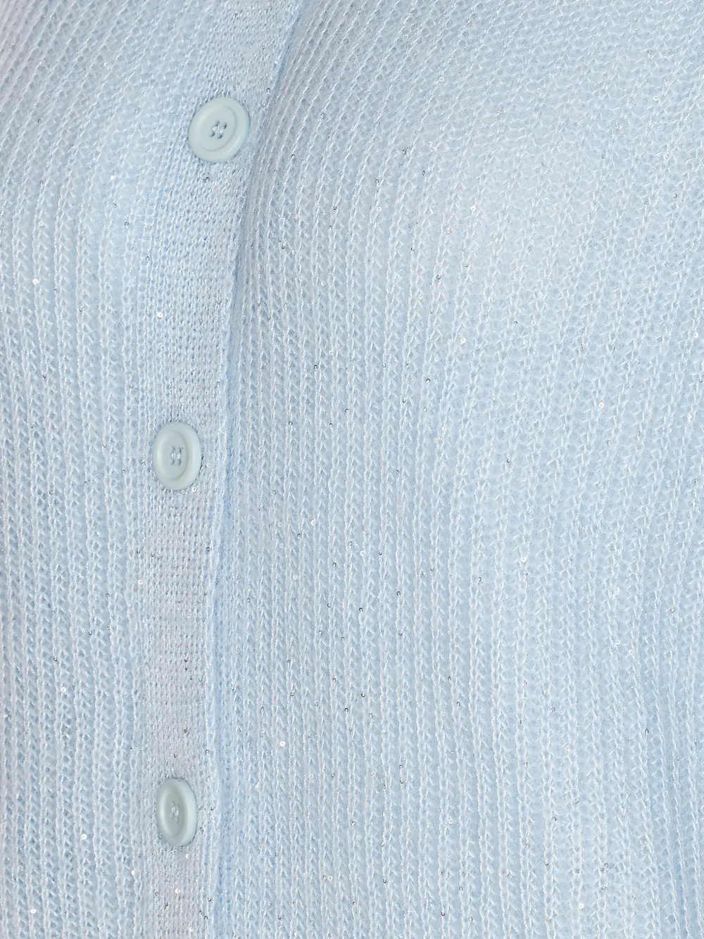 Fabiana Filippi Vest met pailletten en ronde hals Blauw