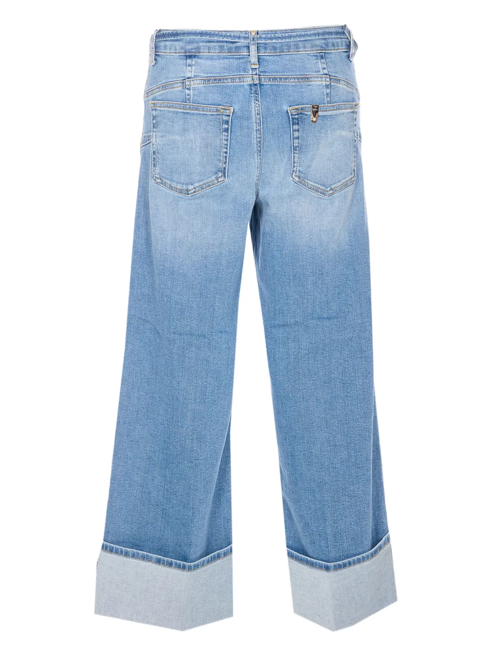 LIU JO belted cuffed-hem jeans - Blauw