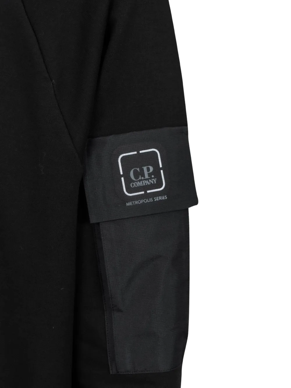 C.P. Company Metropolis Series stretch fleece sweater met ronde hals Zwart