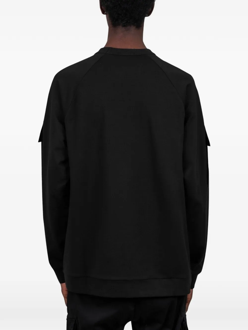 C.P. Company Metropolis Series stretch fleece sweater met ronde hals Zwart