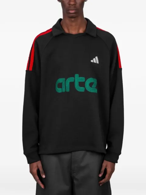 adidas sudadera con cuello de playera tipo polo en colaboración con Arte Antwerp