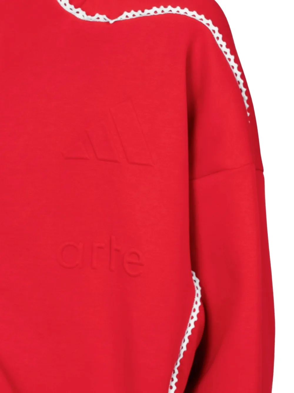 adidas x Arte Antwerp hoodie met kant en rits Rood