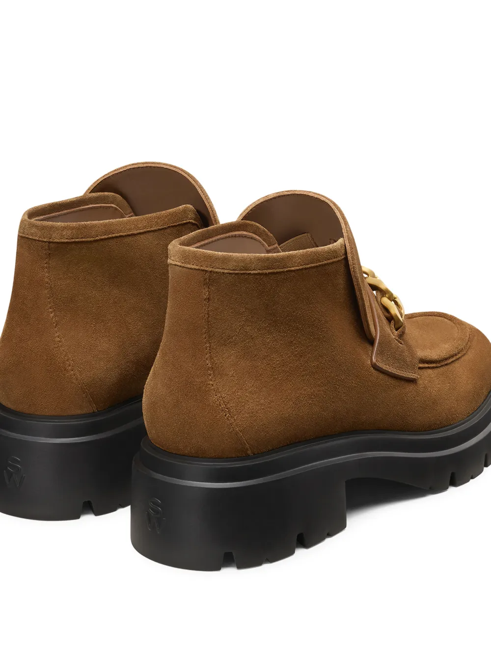 Stuart Weitzman Soluxe Husdon laarzen met kettingdetail Bruin