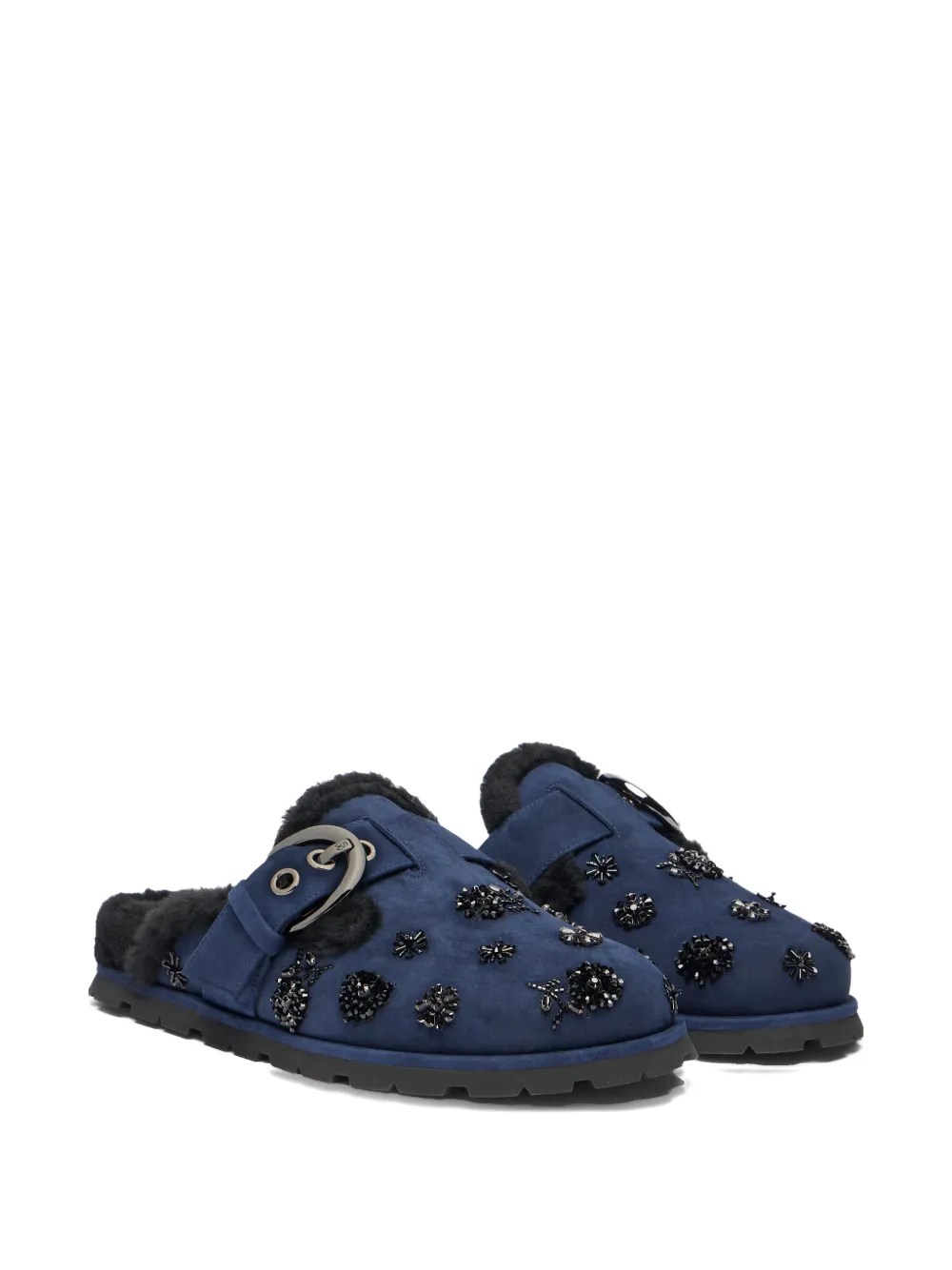 Stuart Weitzman Chrystie shearling buckle mule | Flat Sandals | Image 2