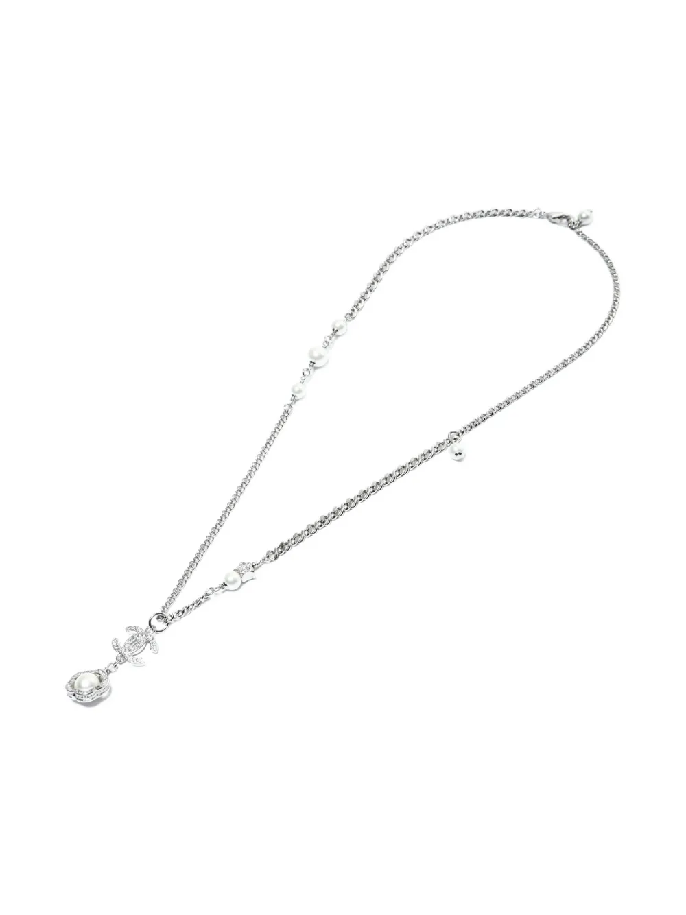 CHANEL Pre-Owned 2024 CC mark star necklace - Silber