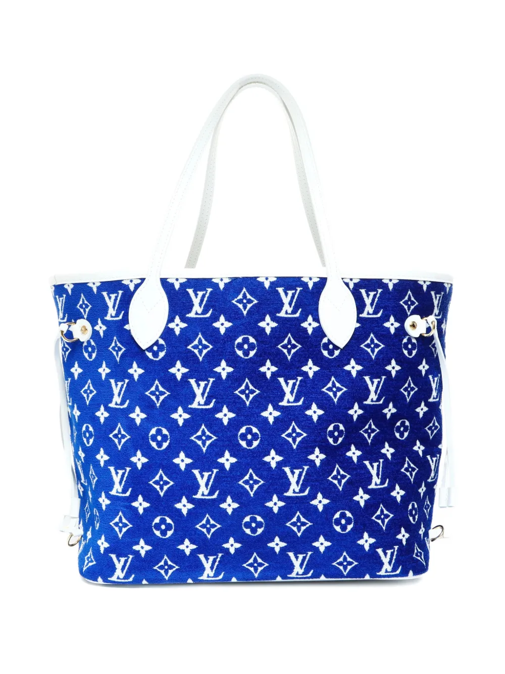 Louis Vuitton Pre-Owned 2021-2025 MM Neverfull monogram jacquard tote bag - Blauw