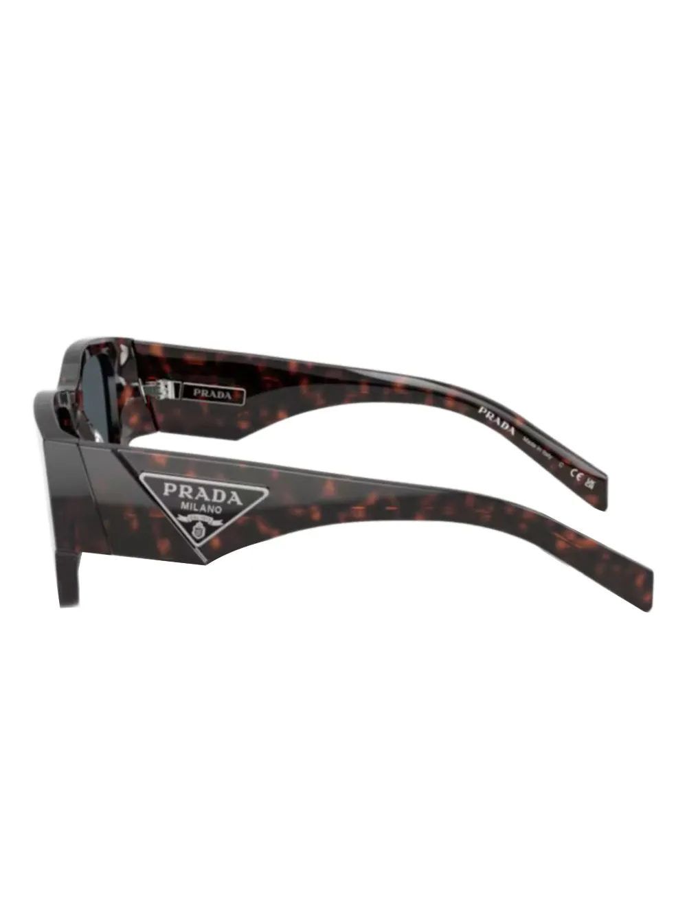 Prada Eyewear Zonnebril met vierkant montuur Bruin