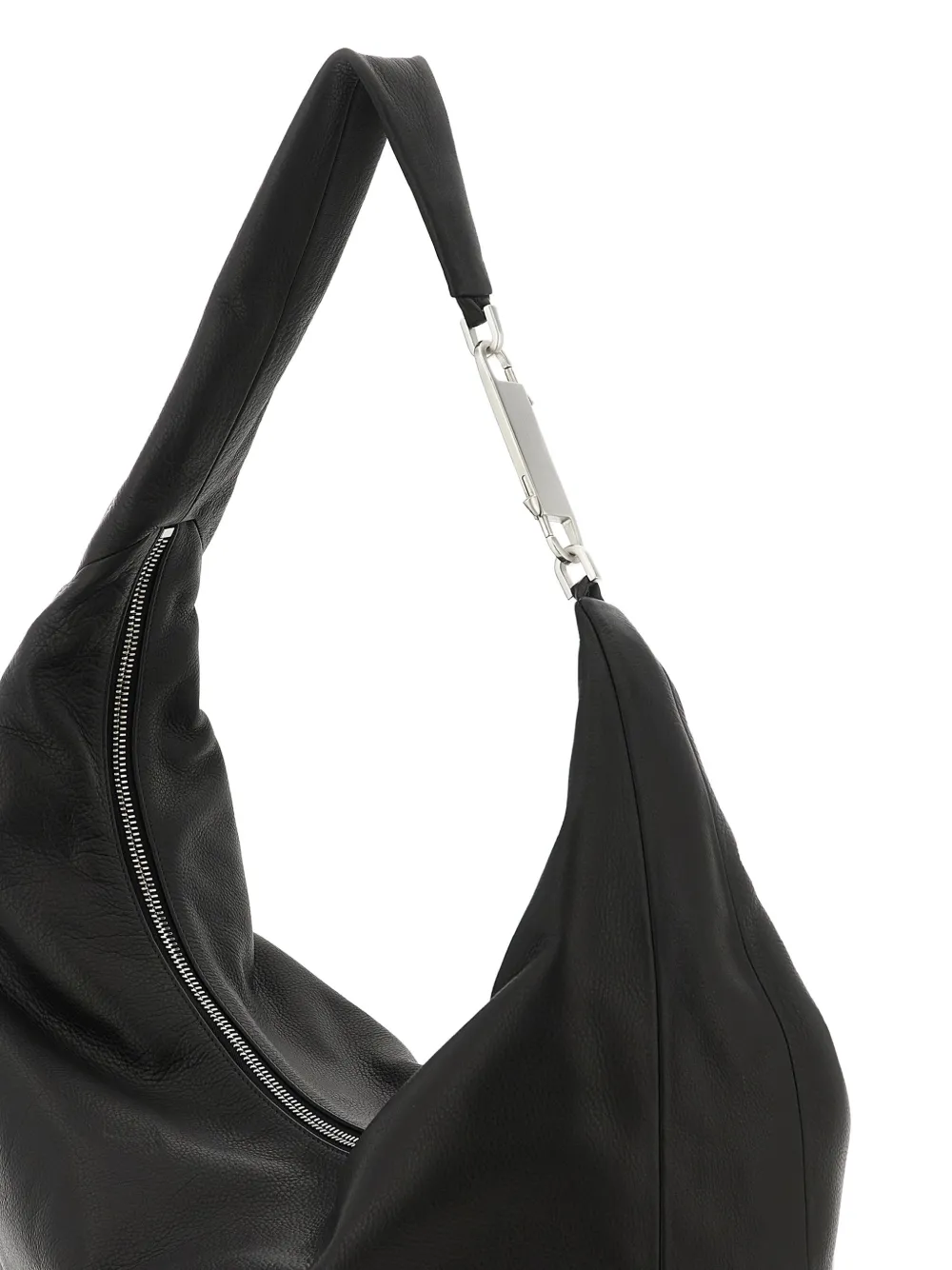 Gemini zip hook leather shoulder bag