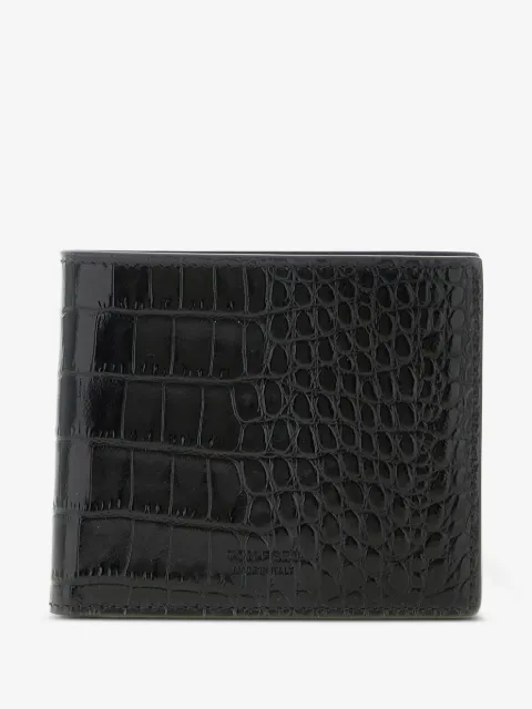 TOM FORD crocodile-pattern bifold wallet