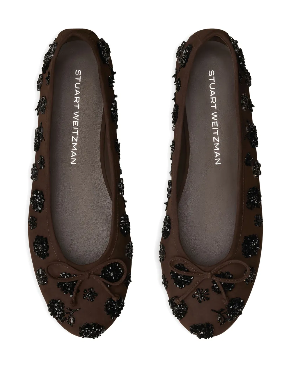 Stuart Weitzman Prima bow embellished ballet flat - Bruin