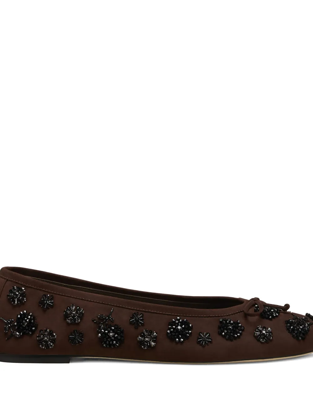 Stuart Weitzman Prima bow embellished ballet flat - Marrone