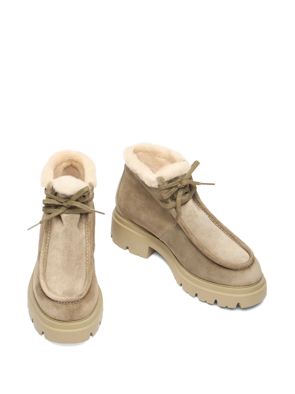 Stuart Weitzman Hudson shearling boots Beige