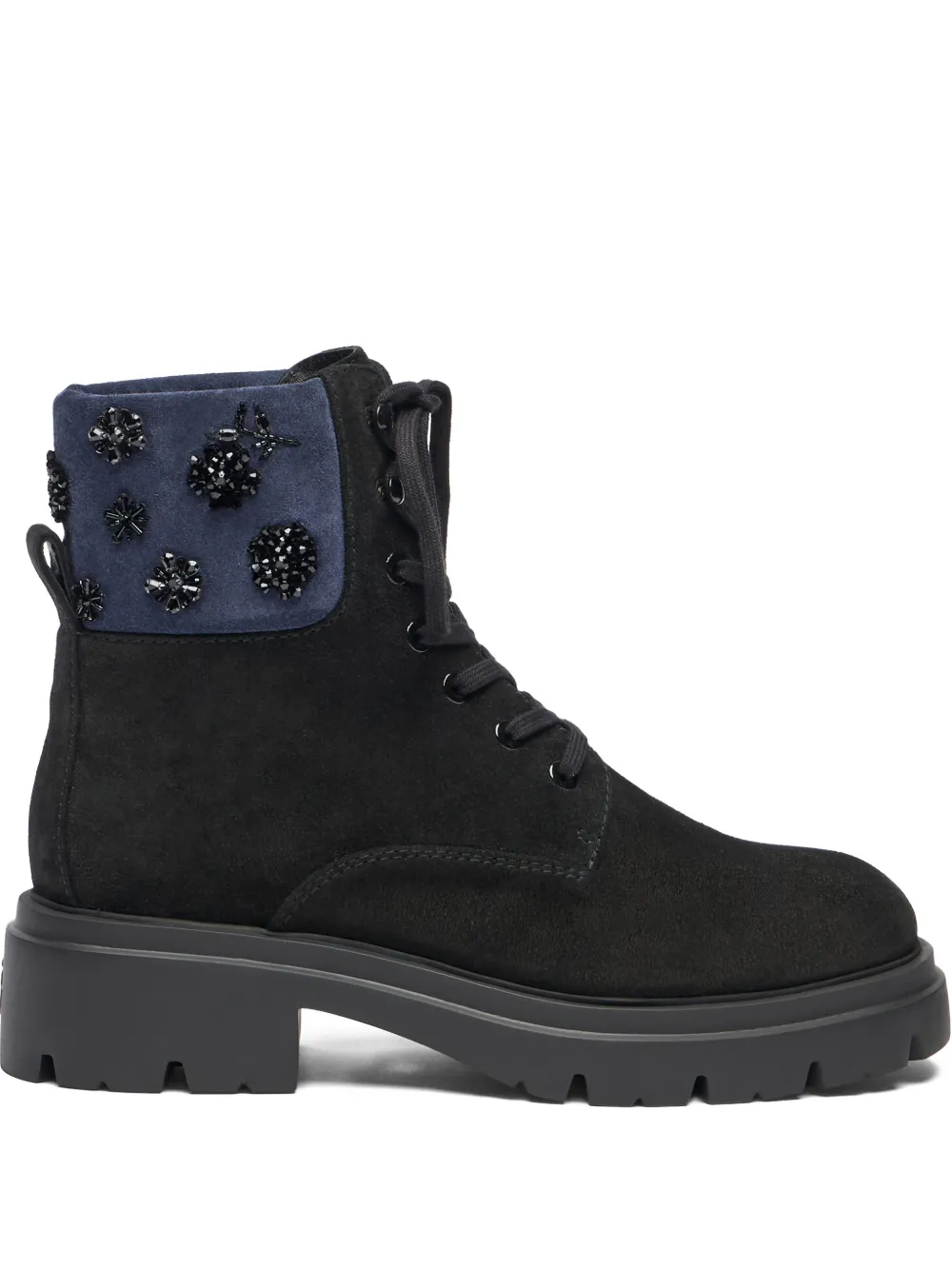 Stuart Weitzman Hudson embroidered lace-up boots | negro | Image 1