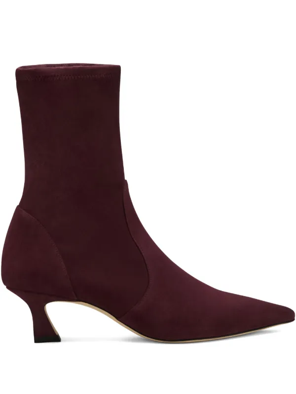 Stuart Weitzman Vinnie Ankle Boots in Red