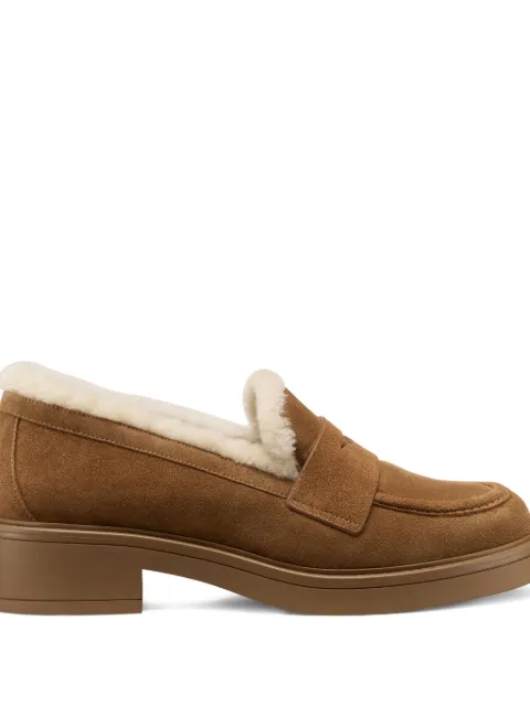 Stuart Weitzman Celia Lite penny shearling loafers