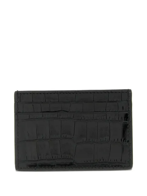 TOM FORD crocodile shiny leather card holder