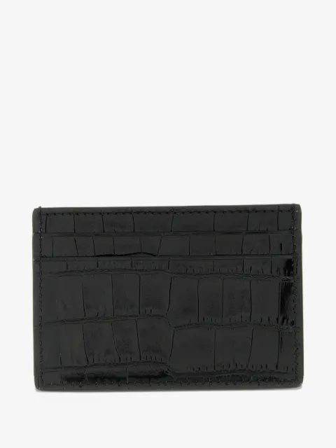 TOM FORD crocodile shiny leather card holder