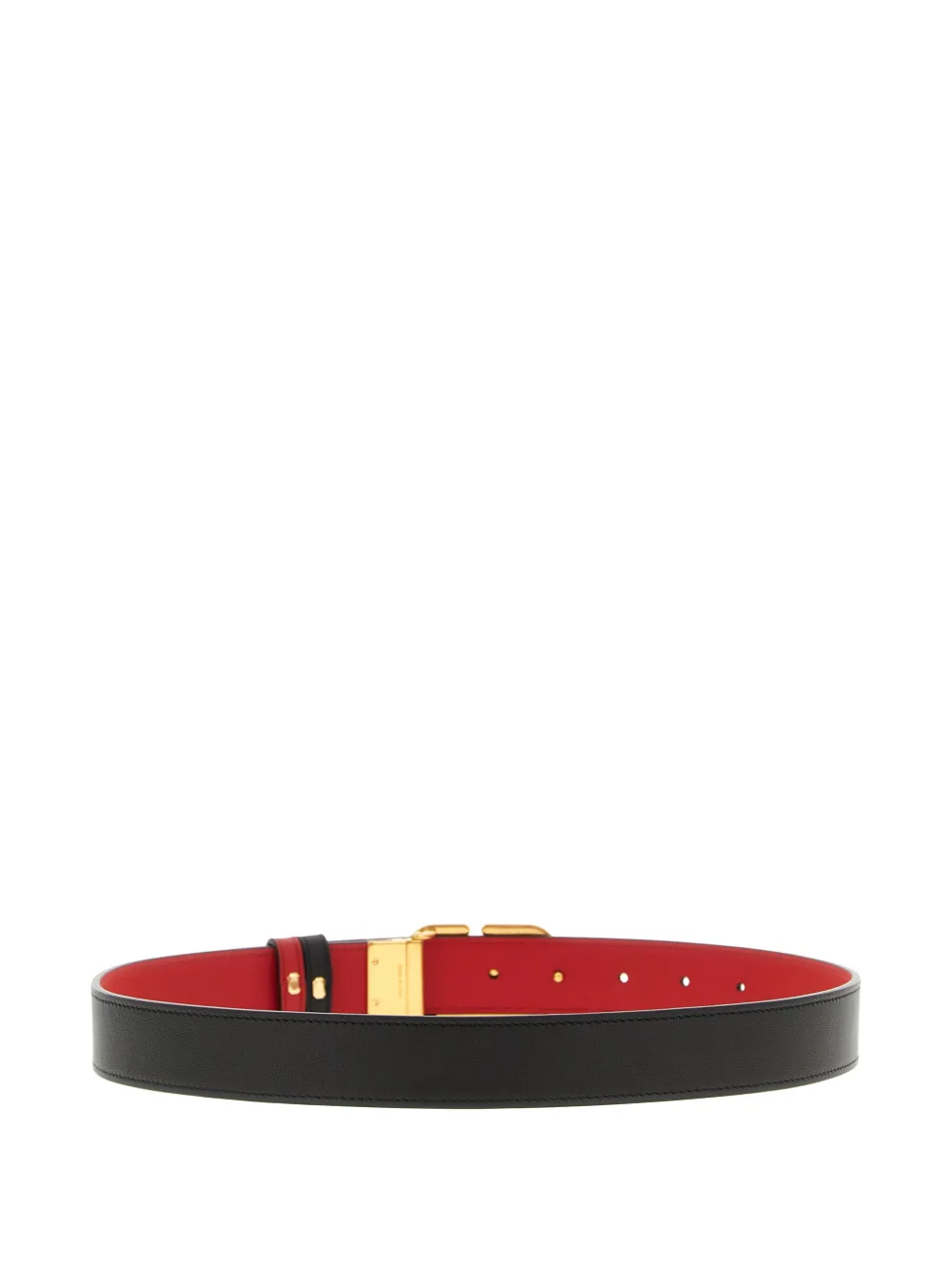 Valentino Garavani Vlogo signature reversible leather belt - Zwart