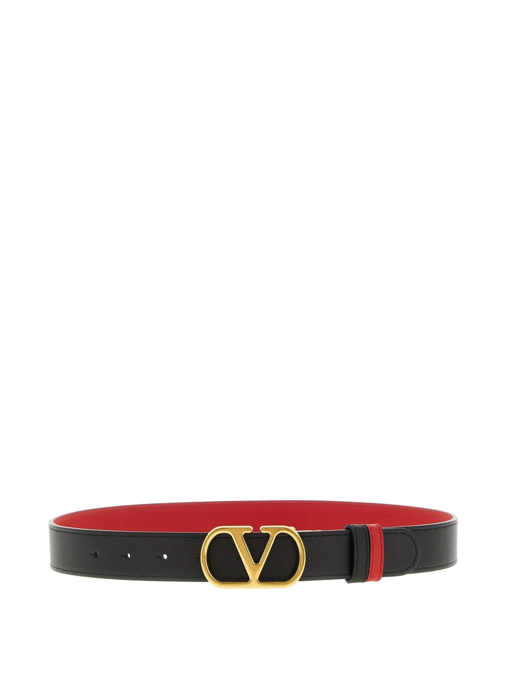 Valentino Garavani Vlogo signature reversible leather belt - Nero