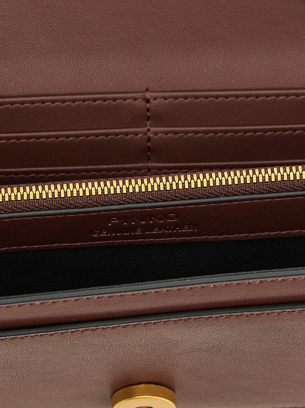 PINKO Love Simply portemonnee met metallic gesp Bruin