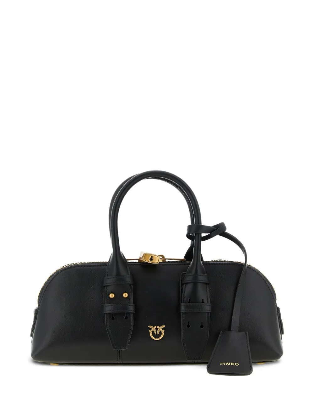 PINKO small Escape love birds leather shoulder bag - Nero