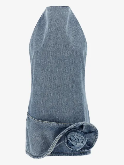 Magda Butrym Denim flower mini dress