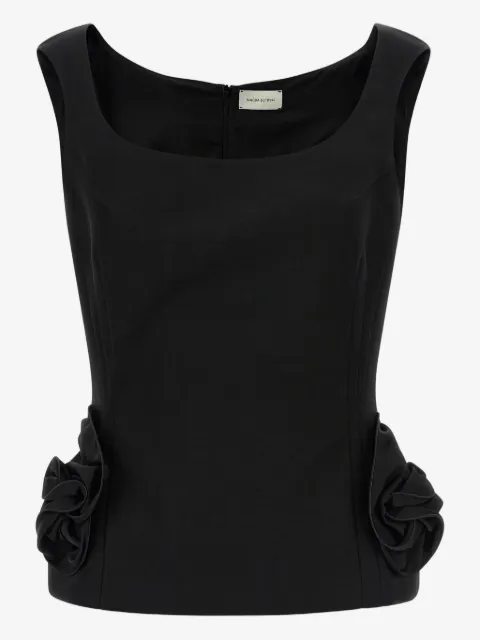 Magda Butrym floral-ruffle sleeveless top