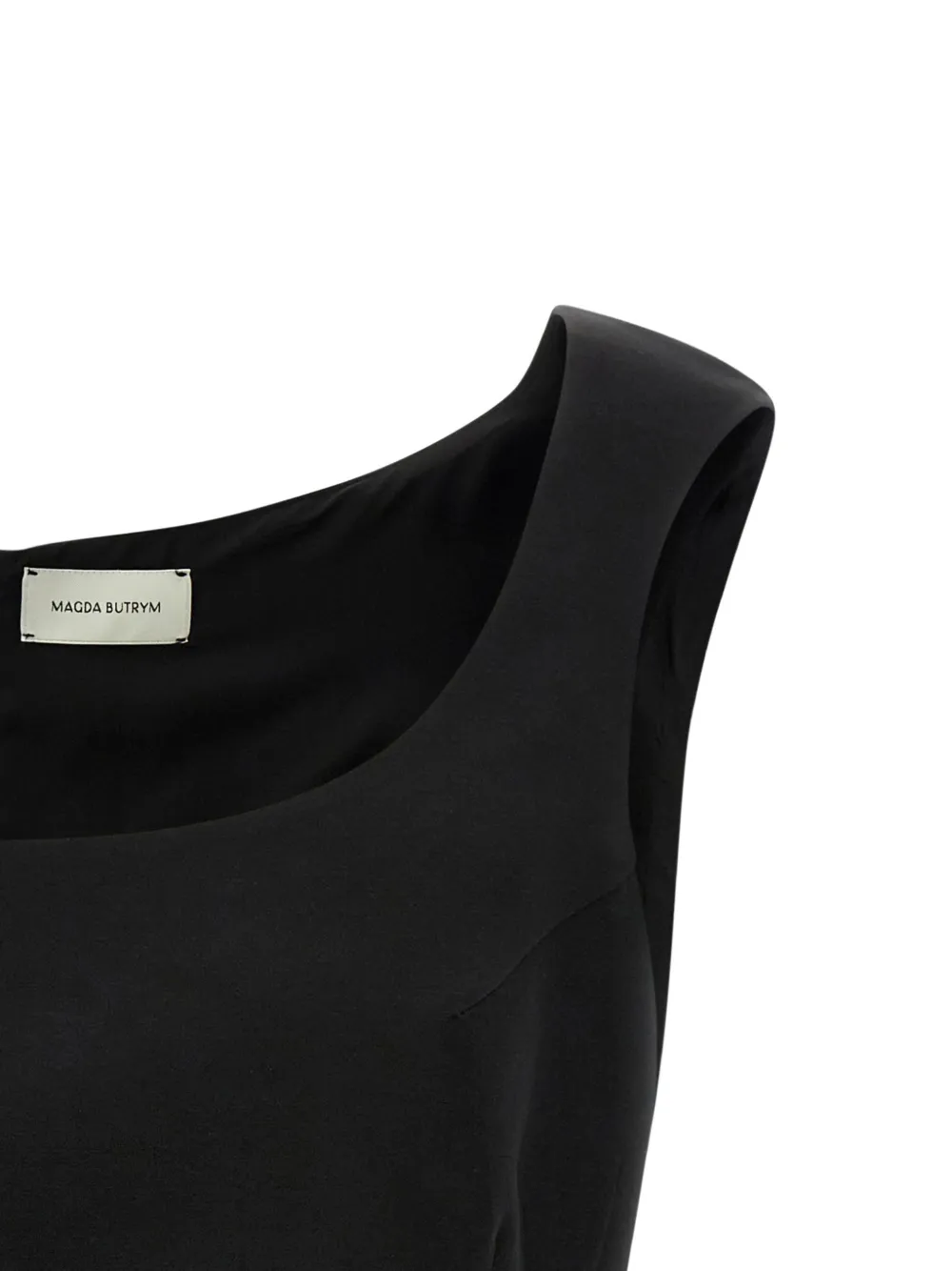  Magda Butrym Floral-ruffle Sleeveless Top - Black 