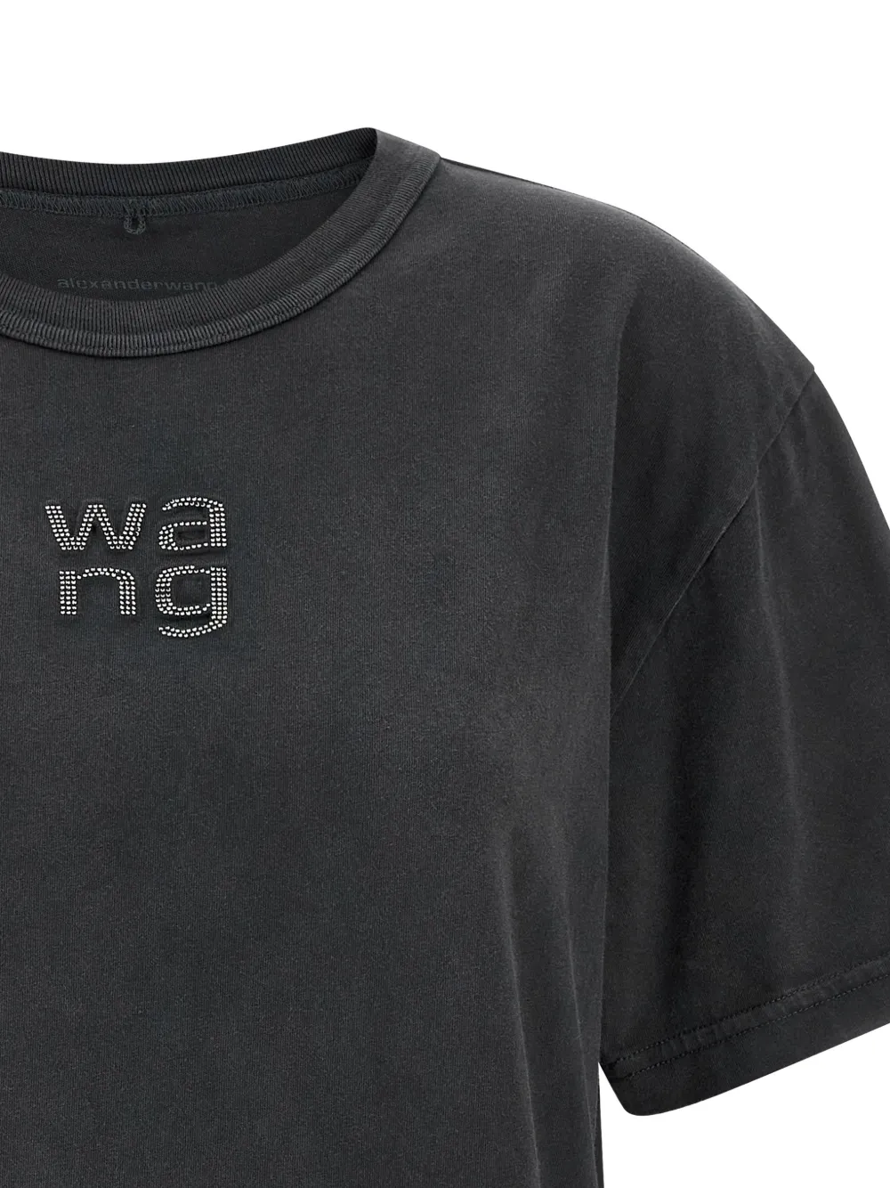 Alexander Wang Rhinestone Logo T-shirt | Grey | FARFETCH ZA