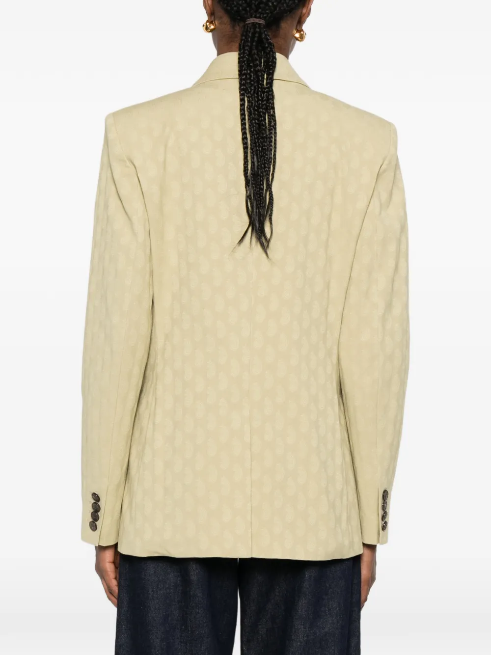 ETRO Blazer met dubbele rij knopen en patroon Groen