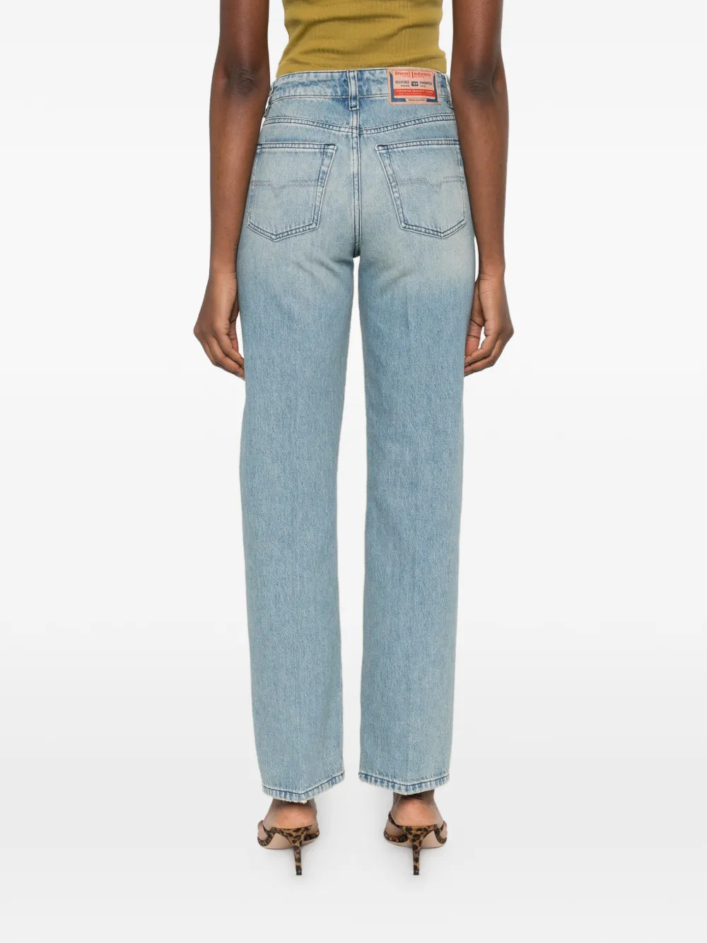 Diesel 1971 D-Sent jeans met logo Blauw