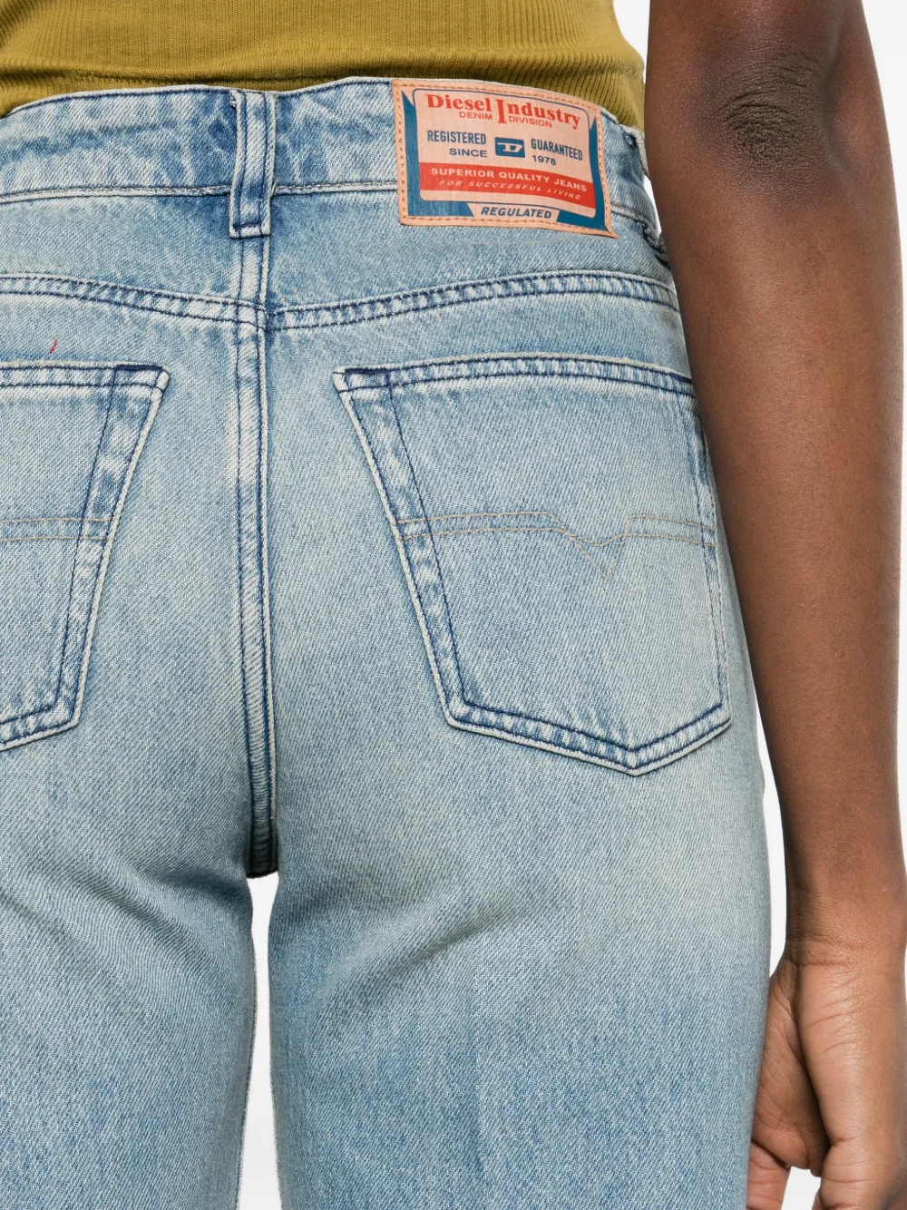 Diesel 1971 D-Sent jeans met logo Blauw