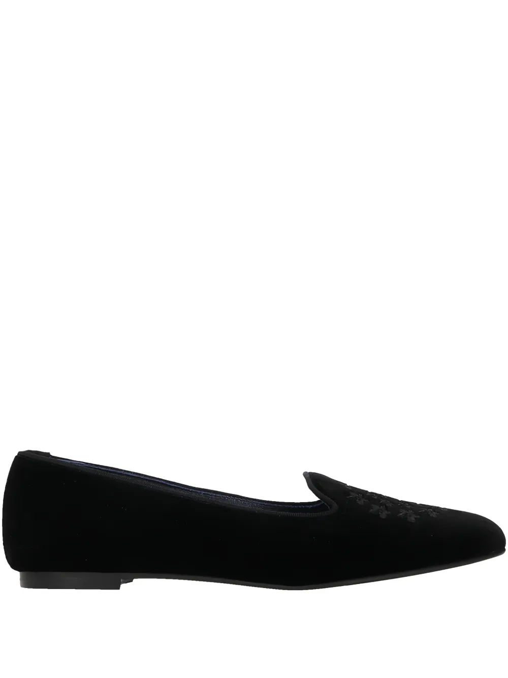 Castañer floral-embroidery loafers - Nero