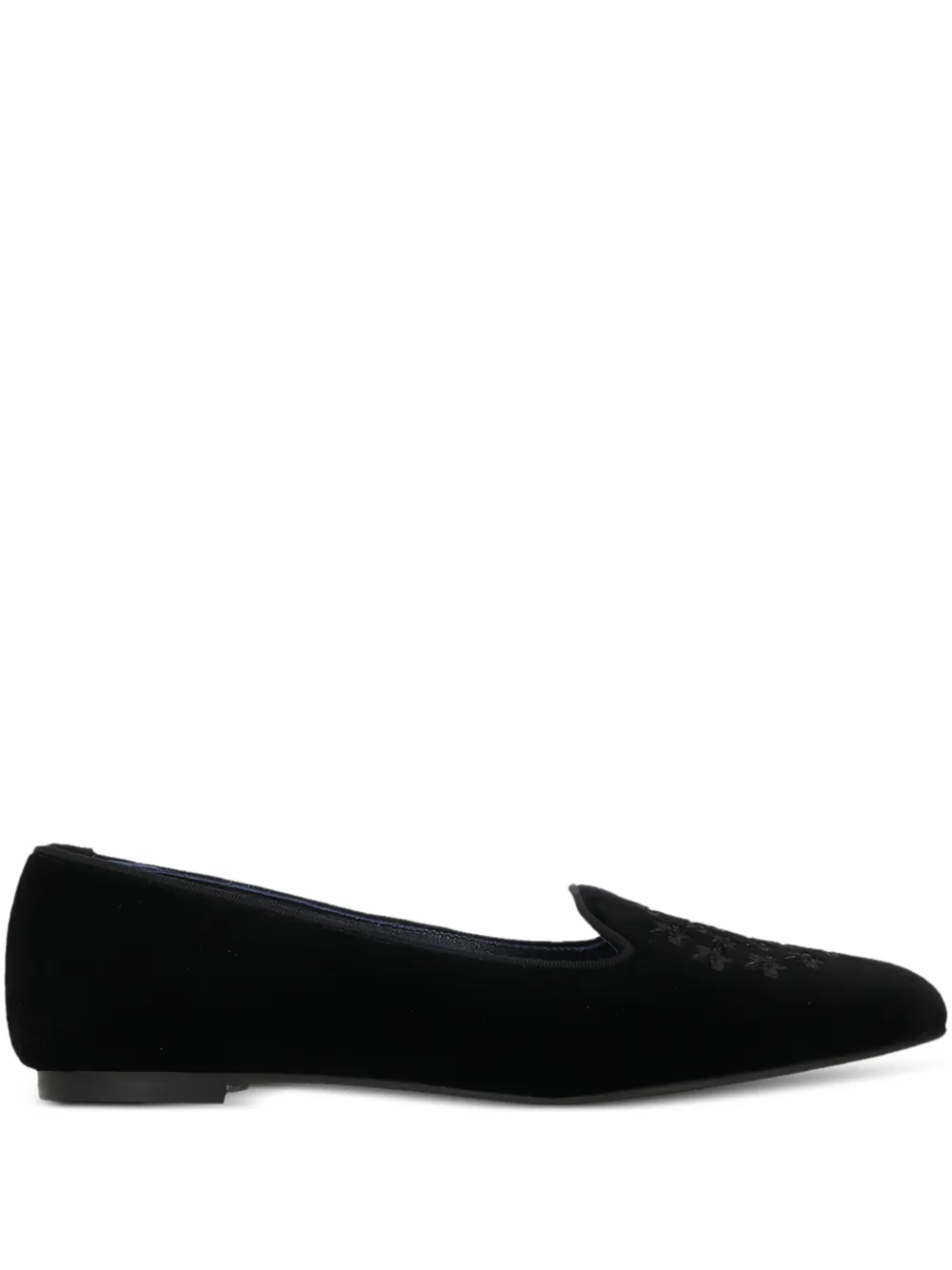Castañer floral-embroidery loafers - Nero